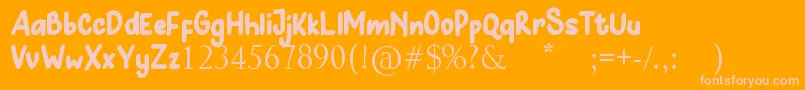 Hunny Bummy Font – Pink Fonts on Orange Background
