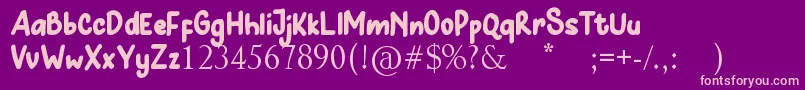Hunny Bummy Font – Pink Fonts on Purple Background