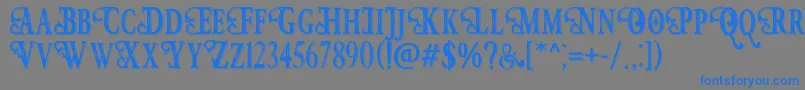 Hunter Heart   Free Font Font – Blue Fonts on Gray Background