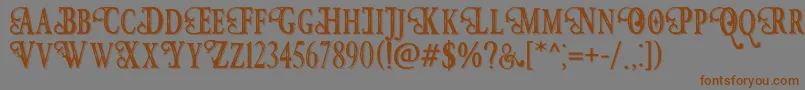 Police Hunter Heart   Free Font – polices brunes sur fond gris