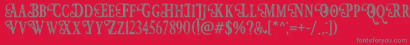 Hunter Heart   Free Font Font – Gray Fonts on Red Background