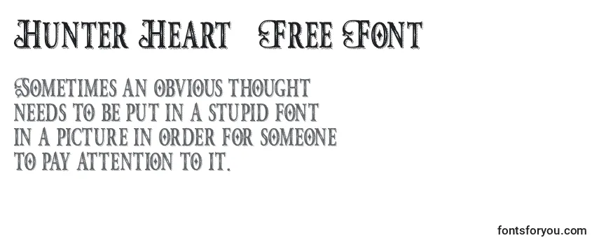 Fonte Hunter Heart   Free Font