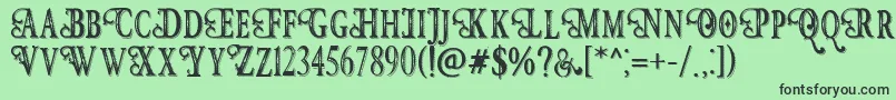 fuente Hunter Heart   Free Font – Fuentes Negras Sobre Fondo Verde