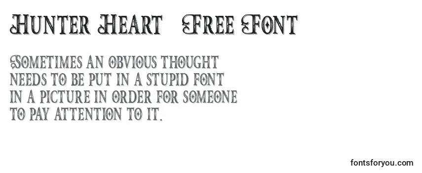Czcionka Hunter Heart   Free Font (129997)