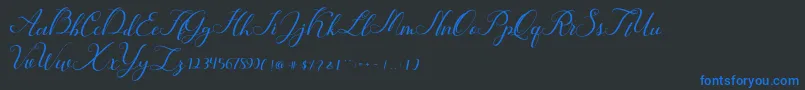 Hunter Font – Blue Fonts on Black Background