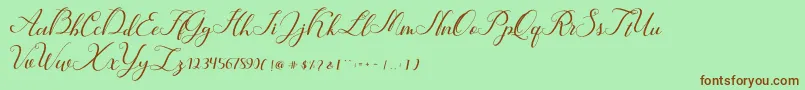 Hunter Font – Brown Fonts on Green Background