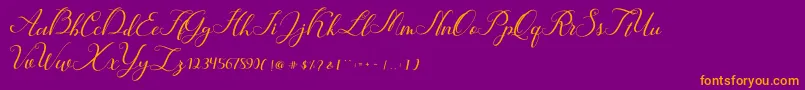 Hunter Font – Orange Fonts on Purple Background