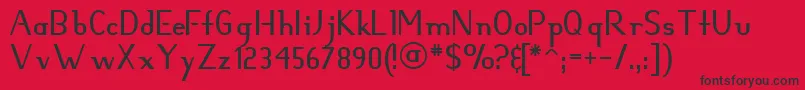 Hunter Font – Black Fonts on Red Background