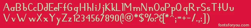 Hunter Font – Green Fonts on Red Background