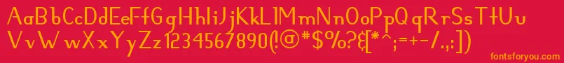 Hunter Font – Orange Fonts on Red Background