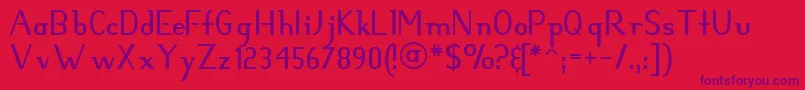Hunter Font – Purple Fonts on Red Background