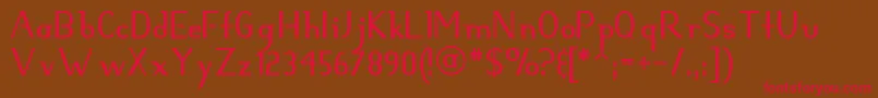 Hunter Font – Red Fonts on Brown Background