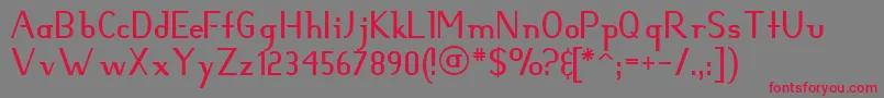 Hunter Font – Red Fonts on Gray Background