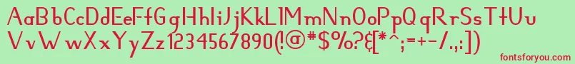 Hunter Font – Red Fonts on Green Background
