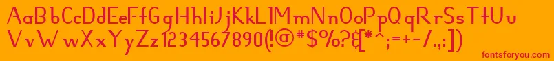 Hunter Font – Red Fonts on Orange Background