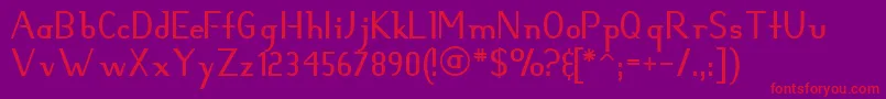Hunter Font – Red Fonts on Purple Background