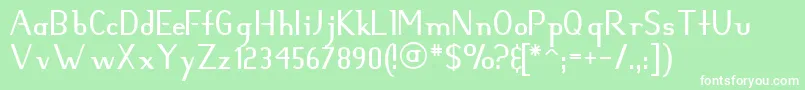 Hunter Font – White Fonts on Green Background