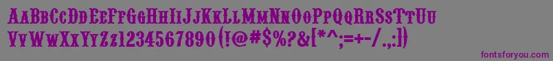Шрифт Pointedly – фиолетовые шрифты на сером фоне