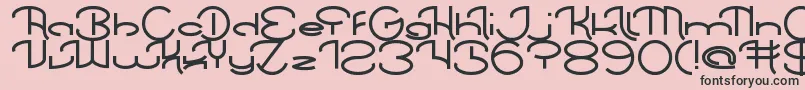 フォントChintyaAwuy – ピンクの背景に黒い文字