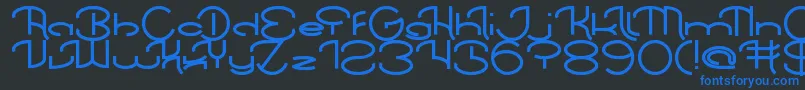 ChintyaAwuy Font – Blue Fonts on Black Background