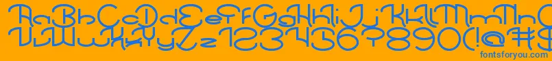 ChintyaAwuy-fontti – siniset fontit oranssilla taustalla