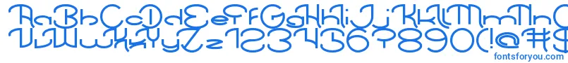 ChintyaAwuy Font – Blue Fonts on White Background