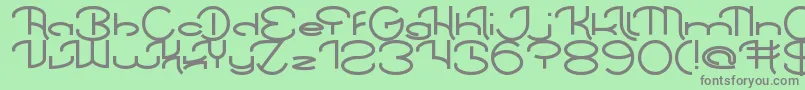 Czcionka ChintyaAwuy – szare czcionki na zielonym tle