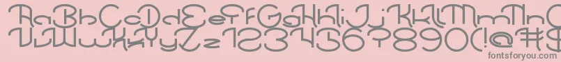 ChintyaAwuy-fontti – harmaat kirjasimet vaaleanpunaisella taustalla
