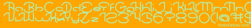 Шрифт ChintyaAwuy – зелёные шрифты на оранжевом фоне