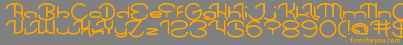 ChintyaAwuy-fontti – oranssit fontit harmaalla taustalla