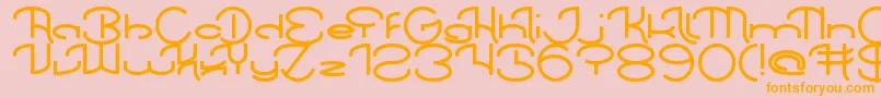 ChintyaAwuy-fontti – oranssit fontit vaaleanpunaisella taustalla