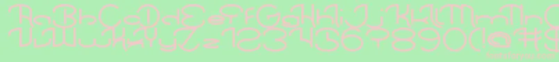 ChintyaAwuy Font – Pink Fonts on Green Background