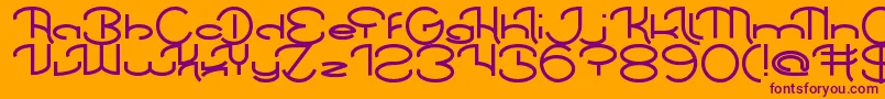 ChintyaAwuy Font – Purple Fonts on Orange Background