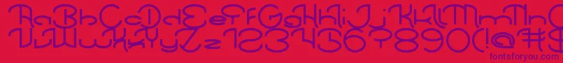 ChintyaAwuy Font – Purple Fonts on Red Background