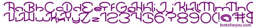 Czcionka ChintyaAwuy – fioletowe czcionki na białym tle