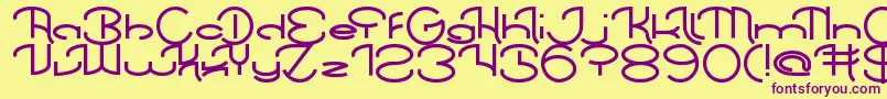 ChintyaAwuy Font – Purple Fonts on Yellow Background