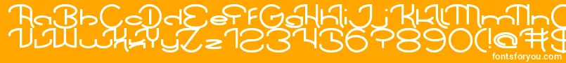 fuente ChintyaAwuy – Fuentes Blancas Sobre Fondo Naranja