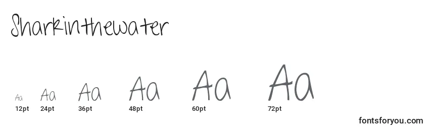 sizes of sharkinthewater font, sharkinthewater sizes
