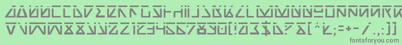 フォントNickla – 緑の背景に灰色の文字