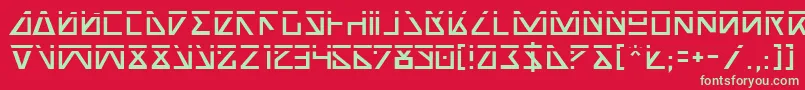 フォントNickla – 赤い背景に緑の文字