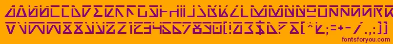 Nickla Font – Purple Fonts on Orange Background
