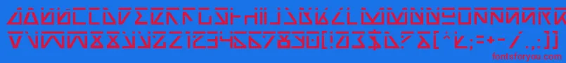 フォントNickla – 赤い文字の青い背景