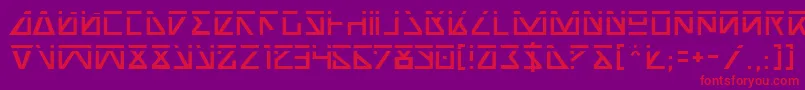 フォントNickla – 紫の背景に赤い文字