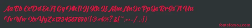 フォントHunters – 黒い背景に赤い文字