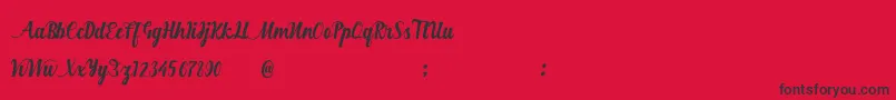 Hurringtown Font – Black Fonts on Red Background