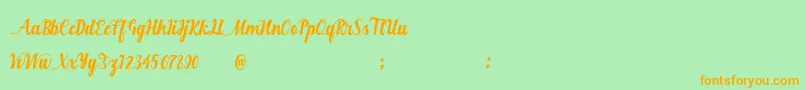 Hurringtown Font – Orange Fonts on Green Background