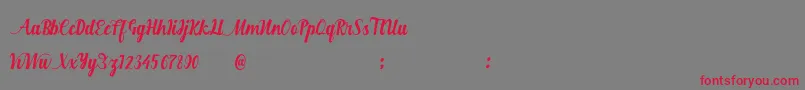 Hurringtown Font – Red Fonts on Gray Background