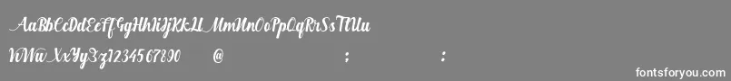 フォントHurringtown – 灰色の背景に白い文字