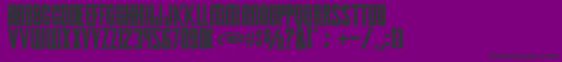 Fonte Hursheys – fontes pretas em um fundo violeta
