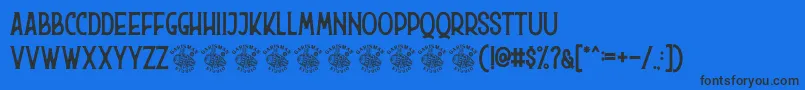 Hurson Font – Black Fonts on Blue Background